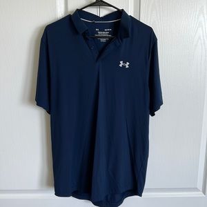 Dark Blue Under Armour Sweat Wicking Polo